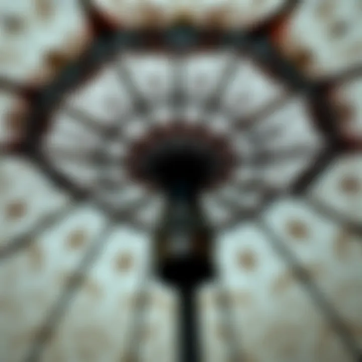 Close-up of the design details of a Koçtaş umbrella